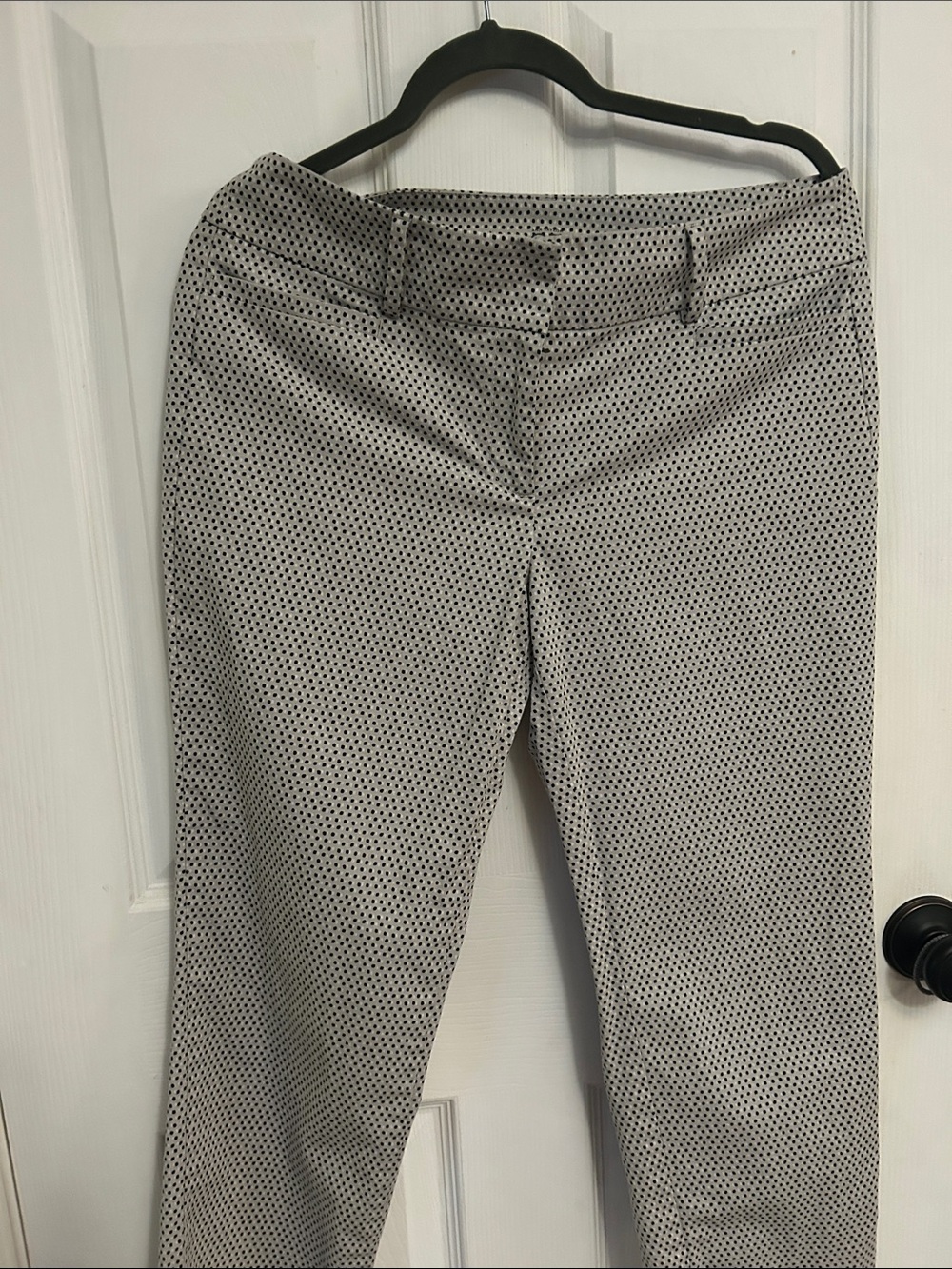 Ann Taylor loft-Polka Dot Slim Dress Pants - Grey, Black, and White